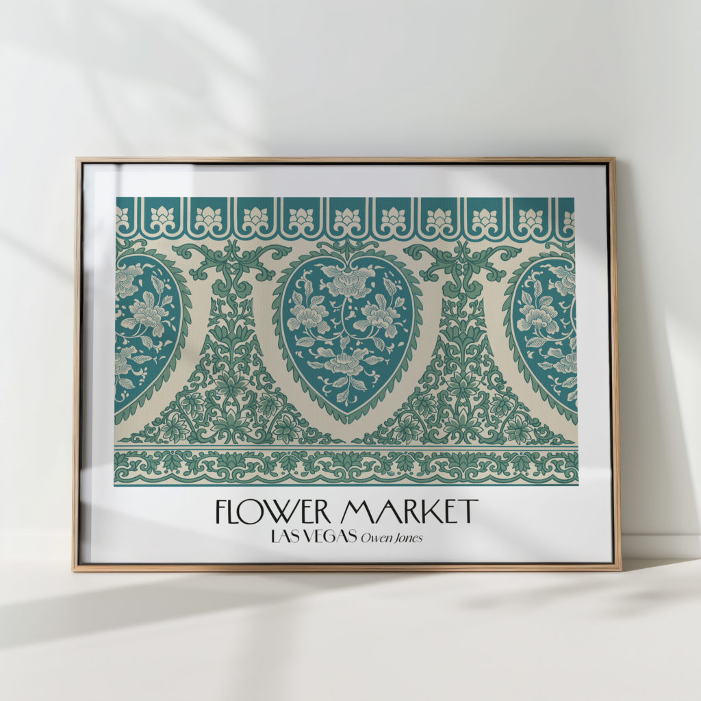 elegant victorian floral art print for home decor