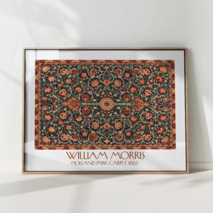 elegant william morris floral artwork print