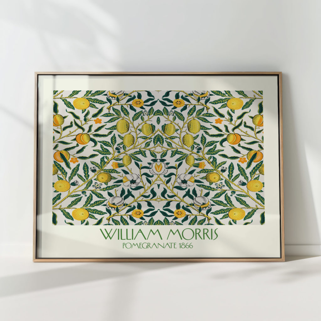 elegant william morris fruits flora art print