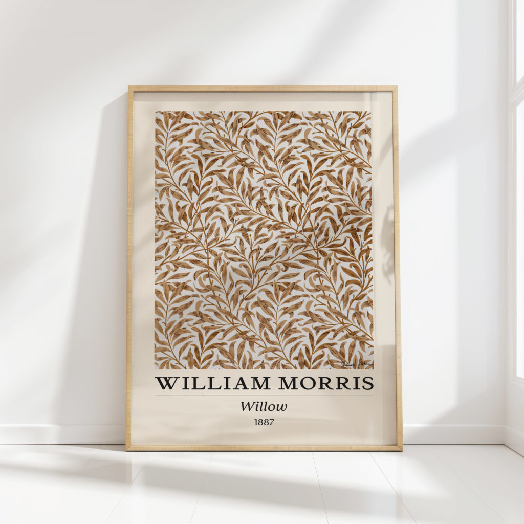 elegant william morris willow artwork print