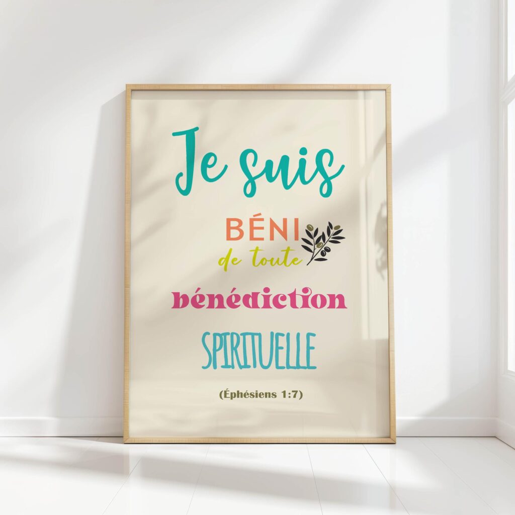 ephesians 17 french bible christian affirmation print