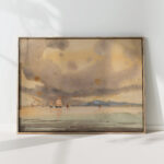 euganian hills from the lagoon low tide hercules brabazon brabazon high quality print