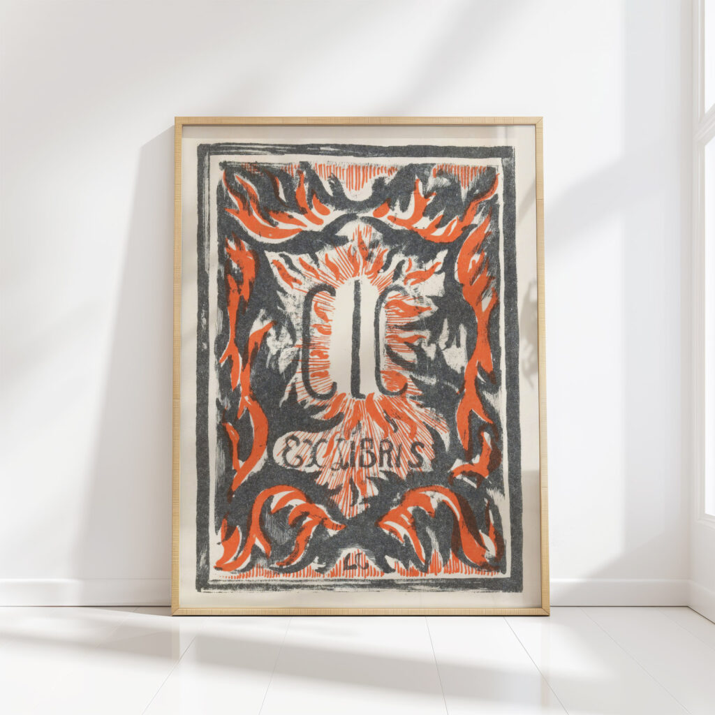 ex libris of carel lion cachet 1 1932 carel adolph lion cachet high quality print