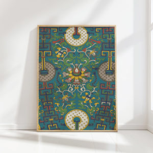 exquisite floral and ornamental symmetry print