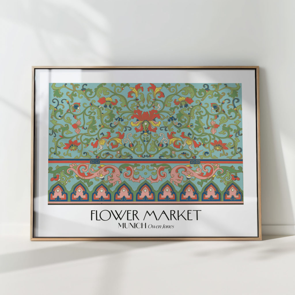 exquisite floral art print for home decoration