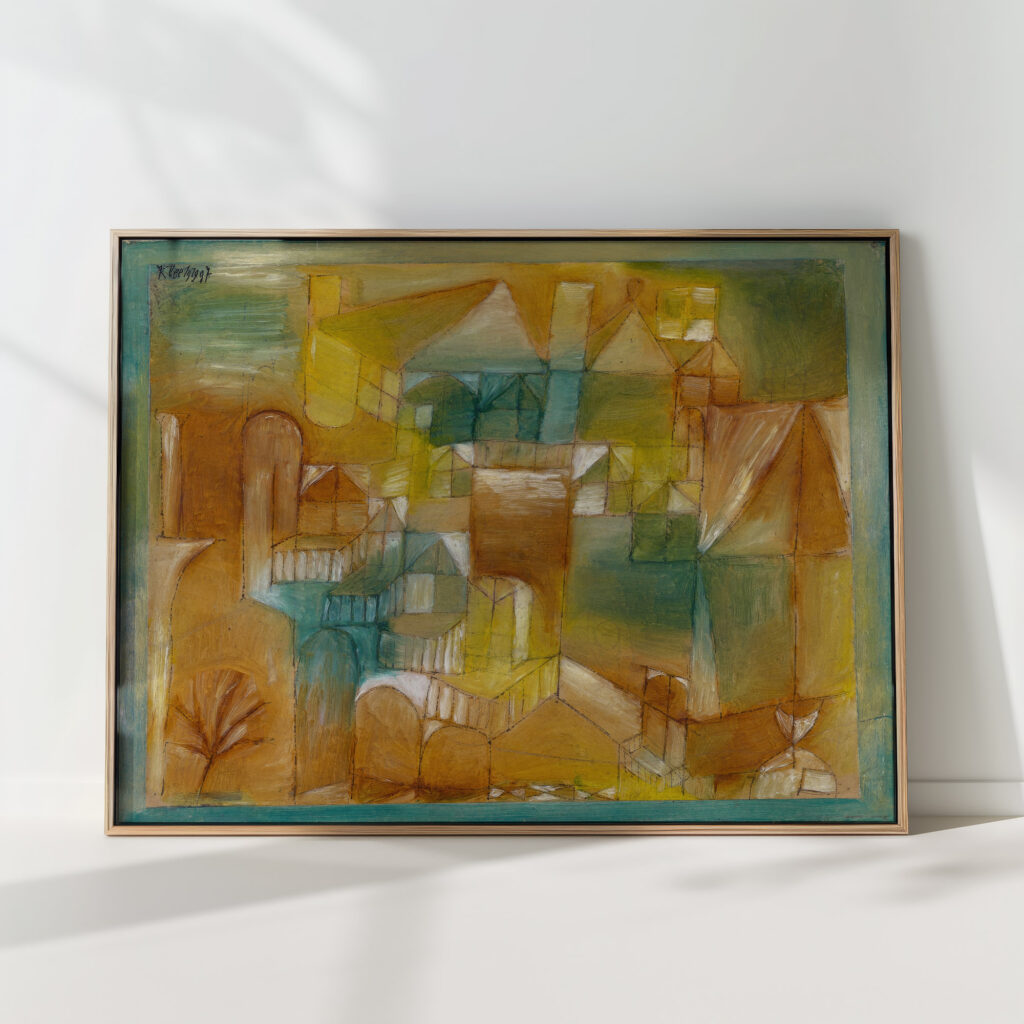 facade brown green 1919 paul klee high quality print