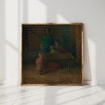 familie am tisch 1924 johann von tscharner high quality print