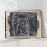 fantasy head profile head in hatching 1923 samuel jessurun de mesquita high quality print