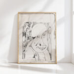 fantasy man head with slanted cap half over the right eye 1918 08 samuel jessurun de mesquita high quality print