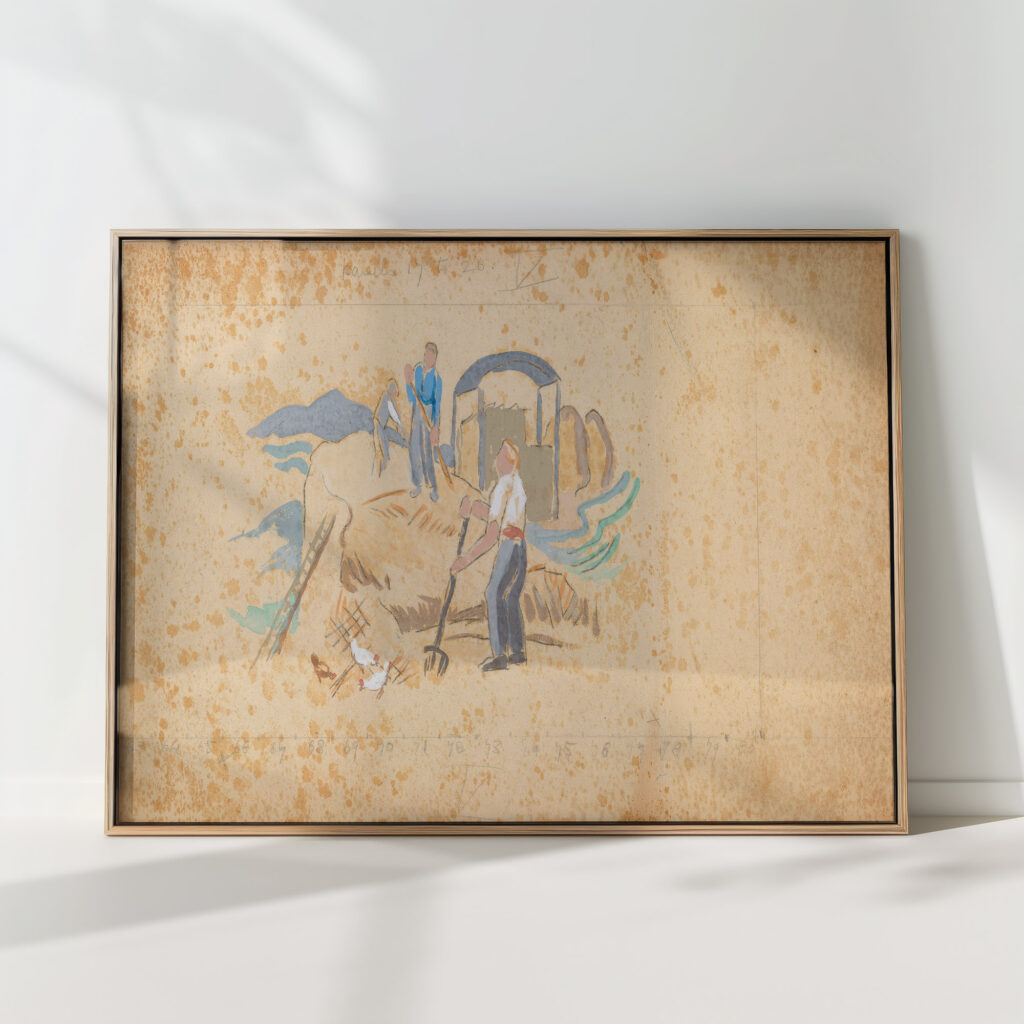 farmers hay making mainie jellett high quality print