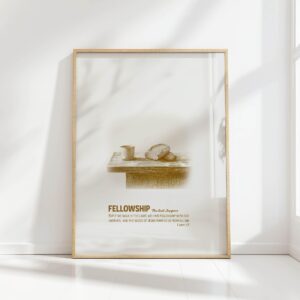 fellowship the last supper minimalist christian print