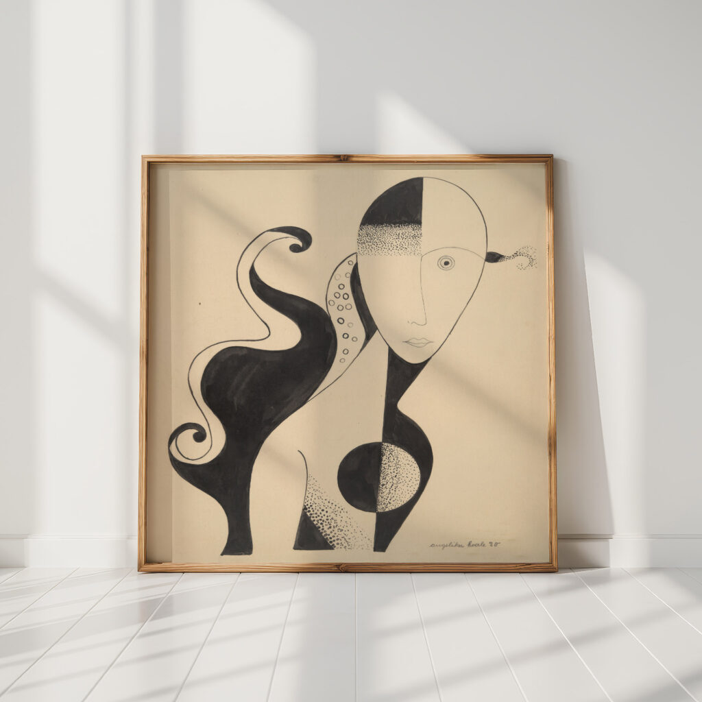 female bust 1920 angelika hoerle high quality print