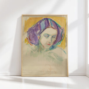 female head 1932 1942 edvard munch high quality print