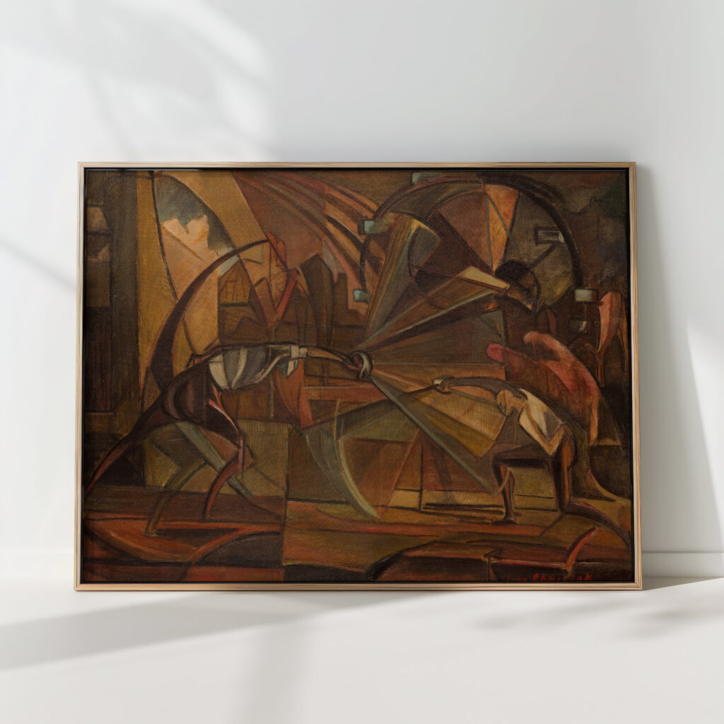 fencing match 1919 leon chwistek high quality print