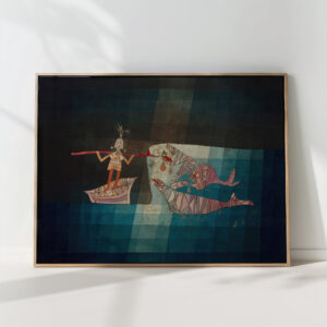 fighting scene from the comic fantastic opera the seafarer 1923 paul klee high quality print