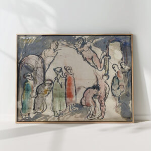 figural composition possibly a sketch for or study after one of the artist paintings 1913 1914 ja jerichau high quality print