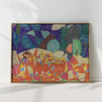 figure group under purple green forms 1920 adolf holzel high quality print