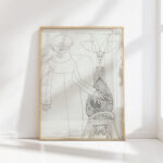 figure in a long cloak with left hand on a globe 1943 10 17 samuel jessurun de mesquita high quality print