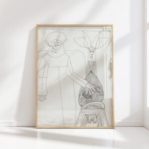 figure in a long cloak with left hand on a globe 1943 10 17 samuel jessurun de mesquita high quality print