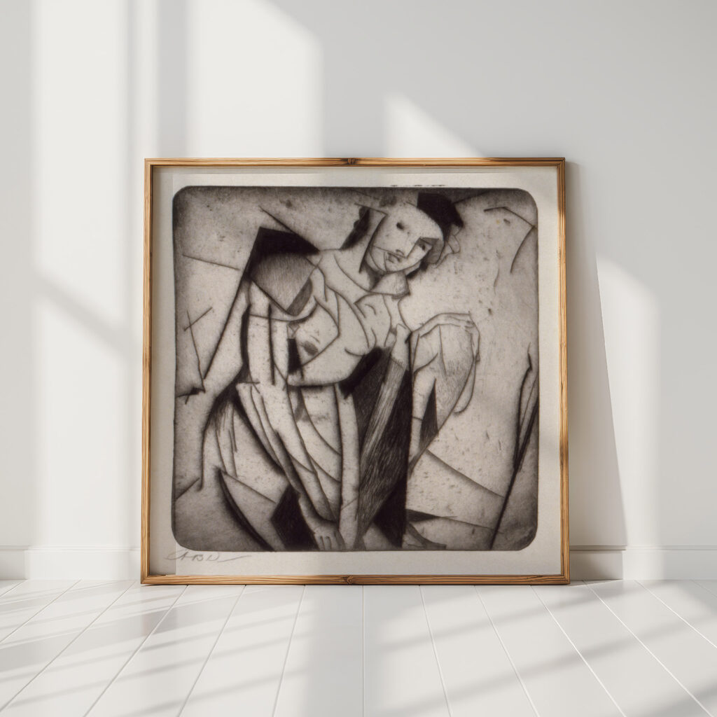 figure in glass 1916 1917 arthur bowen davies high quality print
