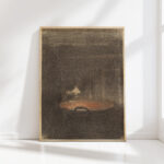 figure reading at a table in an interior at night ca 1891 vilhelm hammershoi high quality print