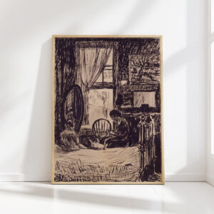 figures before window ca 1914 1918 henry lyman sayen high quality print