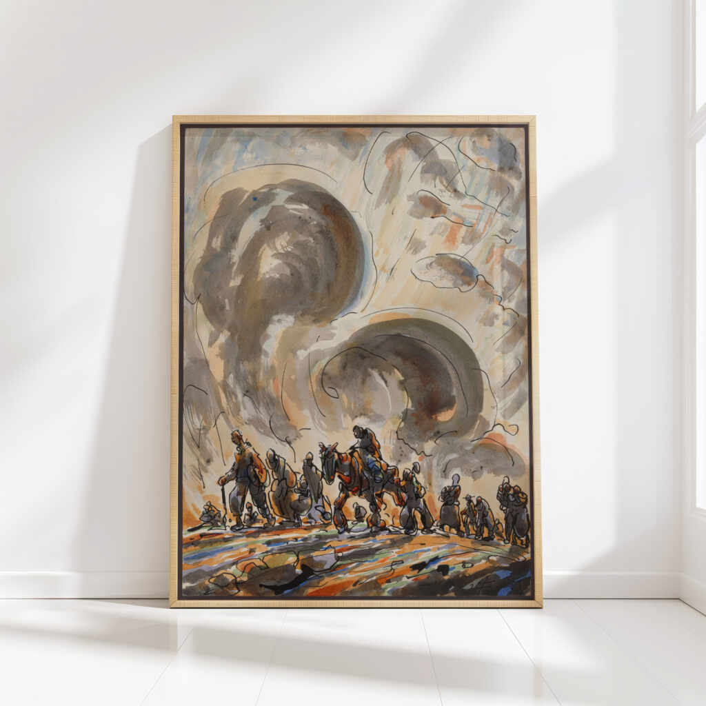 figures in a landscape 1924 alfred ost high quality print