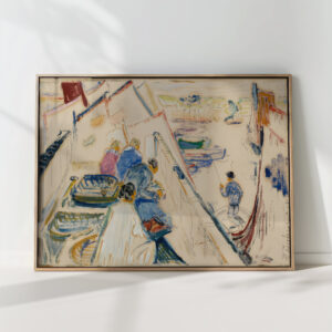 fishing boats 1918 preston dickinson high quality print