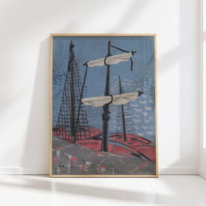 fishing boats 1932 mikulas galanda high quality print