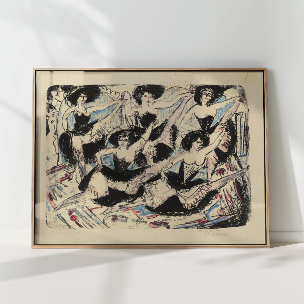 five dancers on parade five spagat dancers 1911 ernst ludwig kirchner high quality print