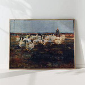 flock of geese in the pasture 1919 demeter koko high quality print