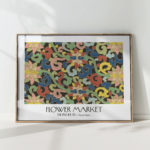 floral art print flower market vibrant home decor
