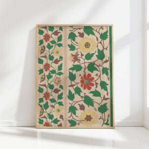 floral artwork vine and blossoms print
