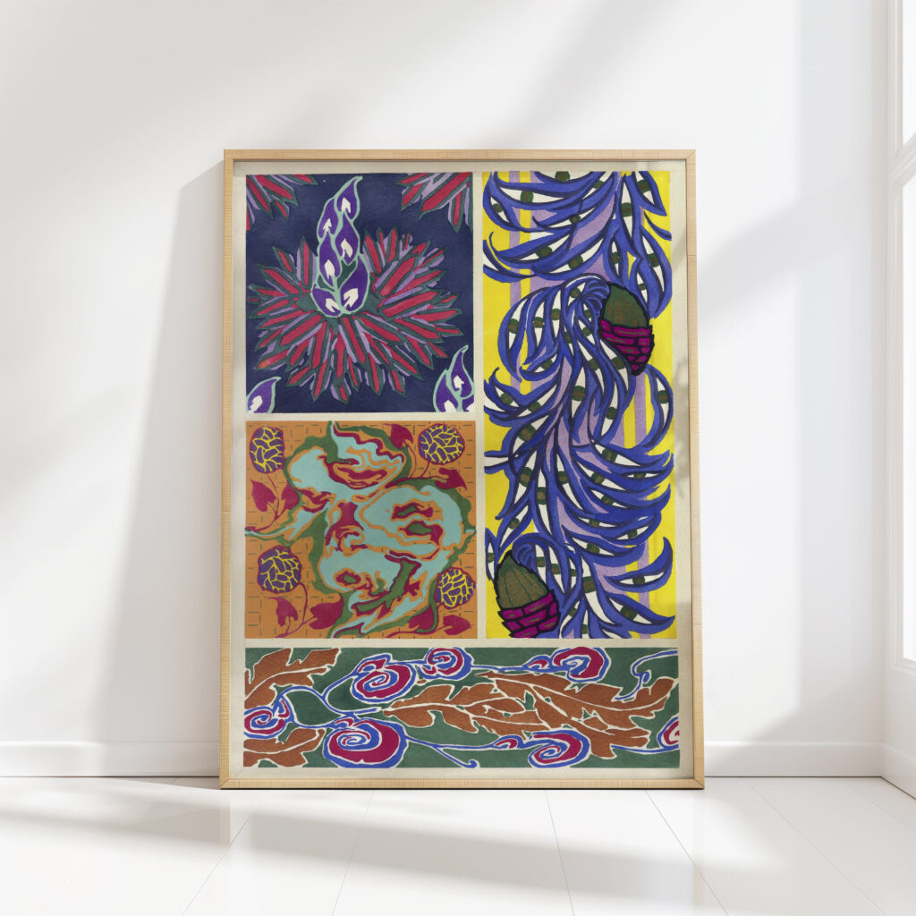floral designs new colors pl13 1925 emile allain seguy high quality print