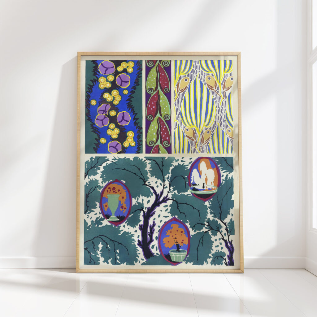 floral designs new colors pl19 1925 emile allain seguy high quality print