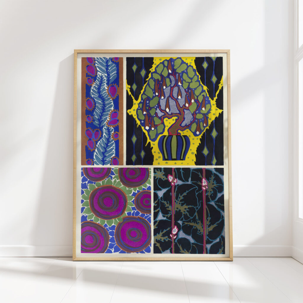 floral designs new colors pl20 1925 emile allain seguy high quality print