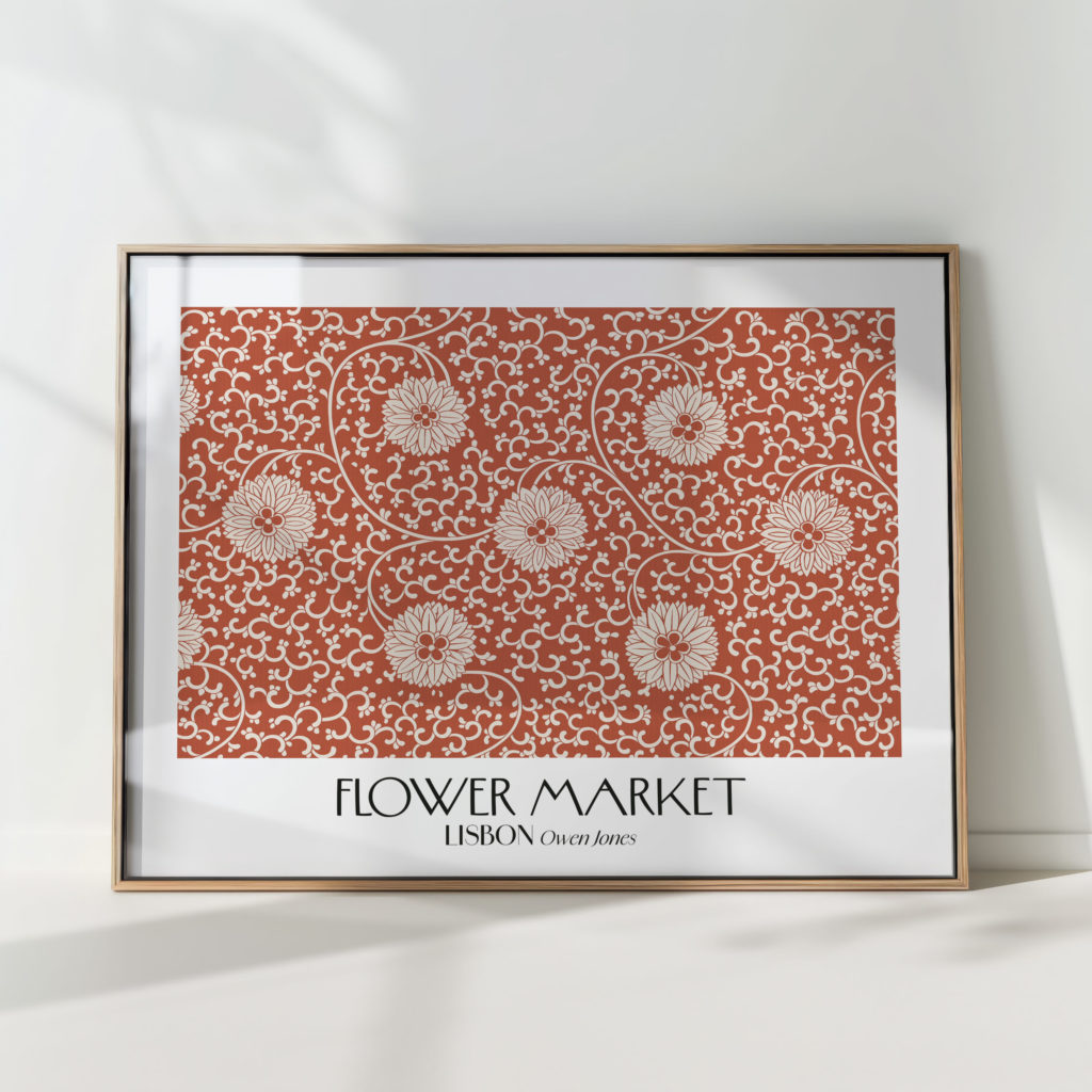 floral elegance artwork lisbon flower market print