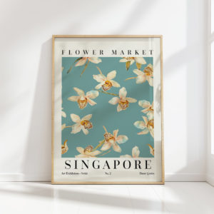 floral exhibition art print singapore flower market