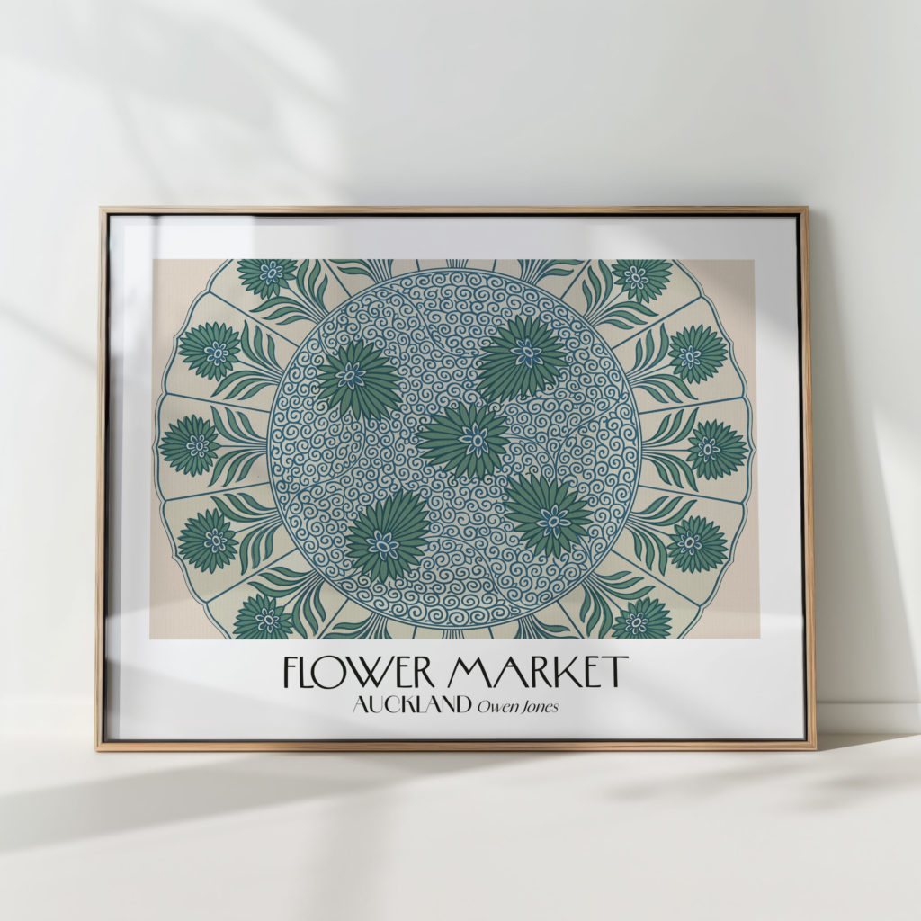 floral mandala artwork print for home and office decor