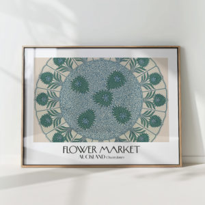 floral mandala artwork print for home and office decor