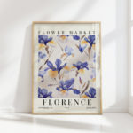 floral market florence art exhibition iris print