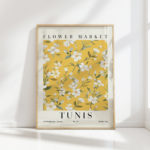 floral market tunis art exhibition print