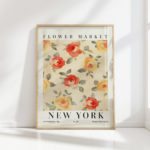 floral new york flower market art print