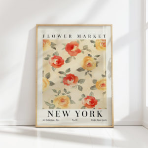floral new york flower market art print
