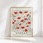 floral sydney flower market art print for home decor