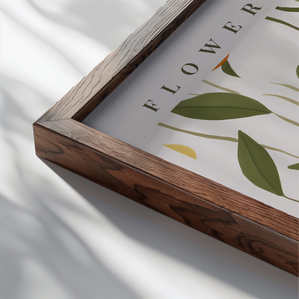 flower market amsterdam 3x4 close up dark wood mockup
