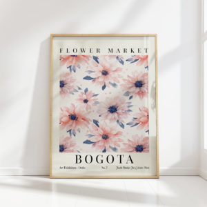 flower market bogota floral art exhibit print