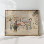 flower market dieppe 1885 james abbott mcneill whistler high quality print