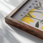 flower market florence 3x4 close up dark wood mockup
