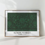 flower market intricate green floral art print